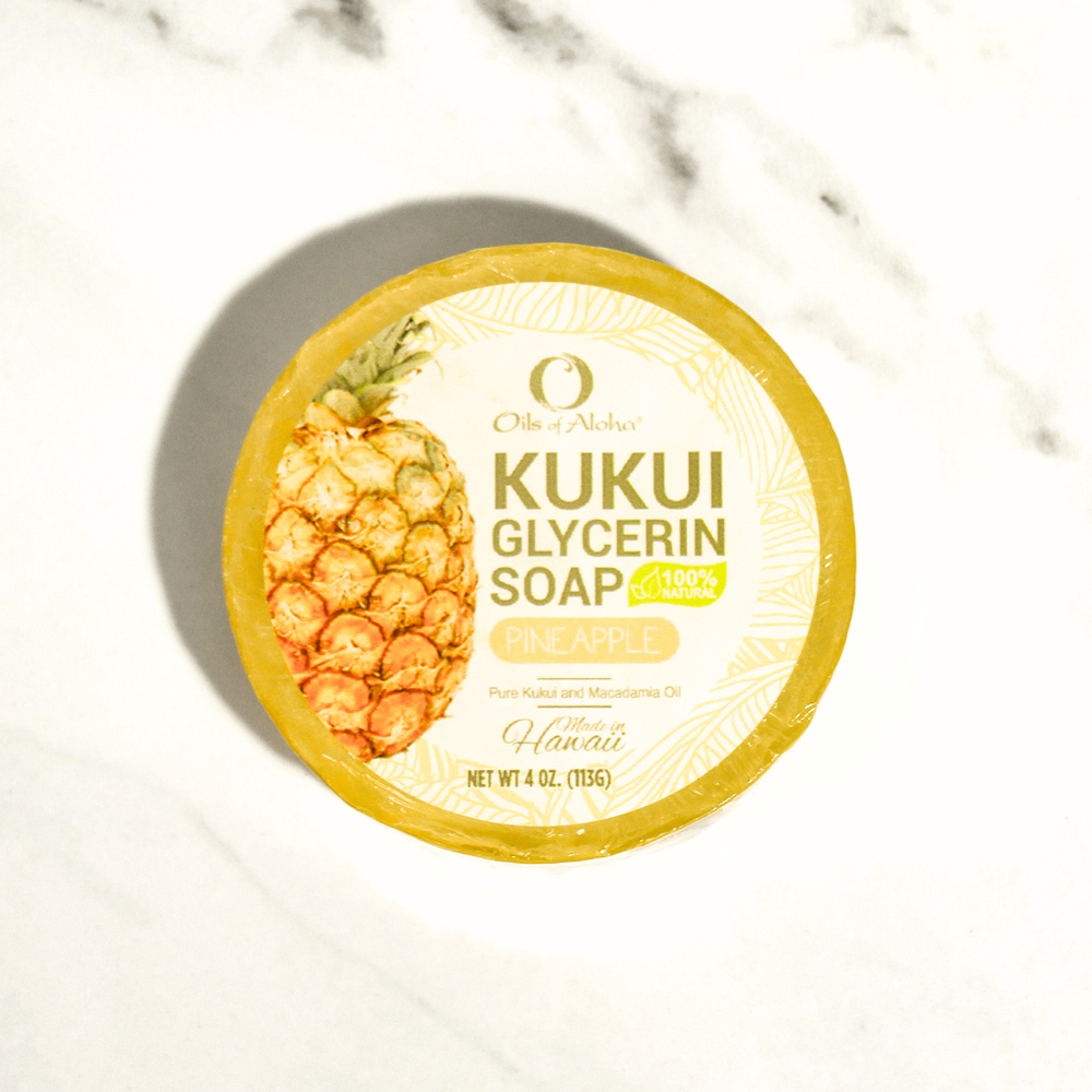 Kukui Sunset Gylercine Soap with Pineapple Fragrance — Oils of Aloha